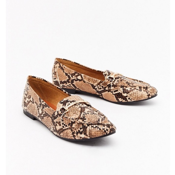 Nasty Gal Shoes - ⚡️HP⚡️NEW // Snake Print Loafers